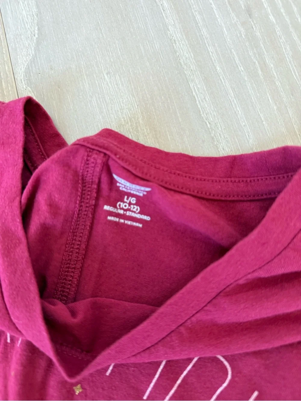 Old Navy Girls' Long Sleeve Burgundy & Magenta Graphic Tees